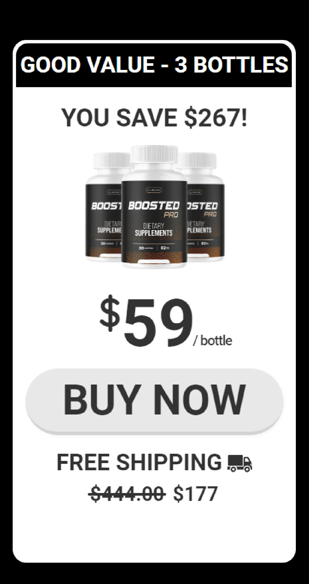 Boosted Pro 3 bottles pricing